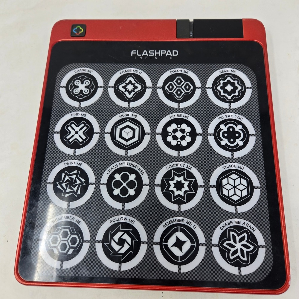 Viatek FlashPad Infinite Handheld Electronic Touchscreen Game Red Black 16 Games
